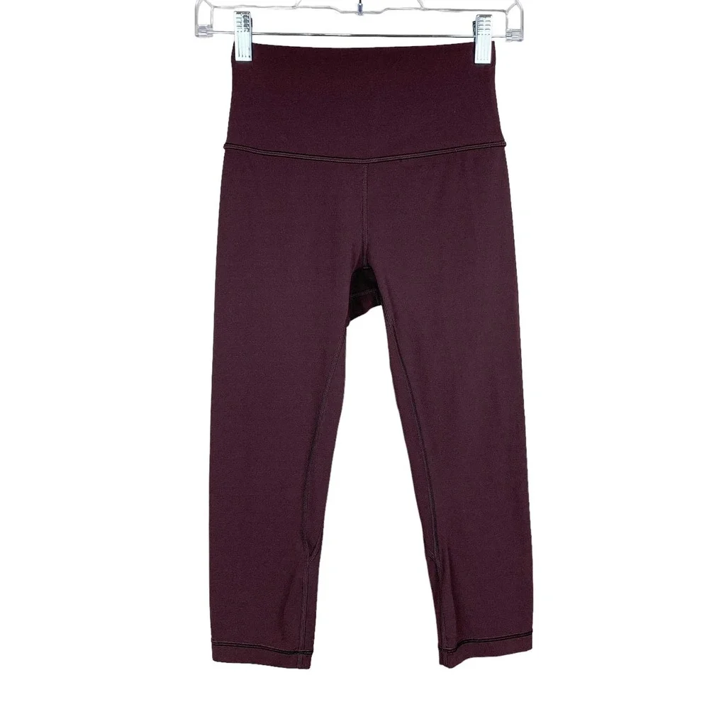 Lululemon Align Crop Leggings High Rise Dark Brown Women’s 4 Active Yoga